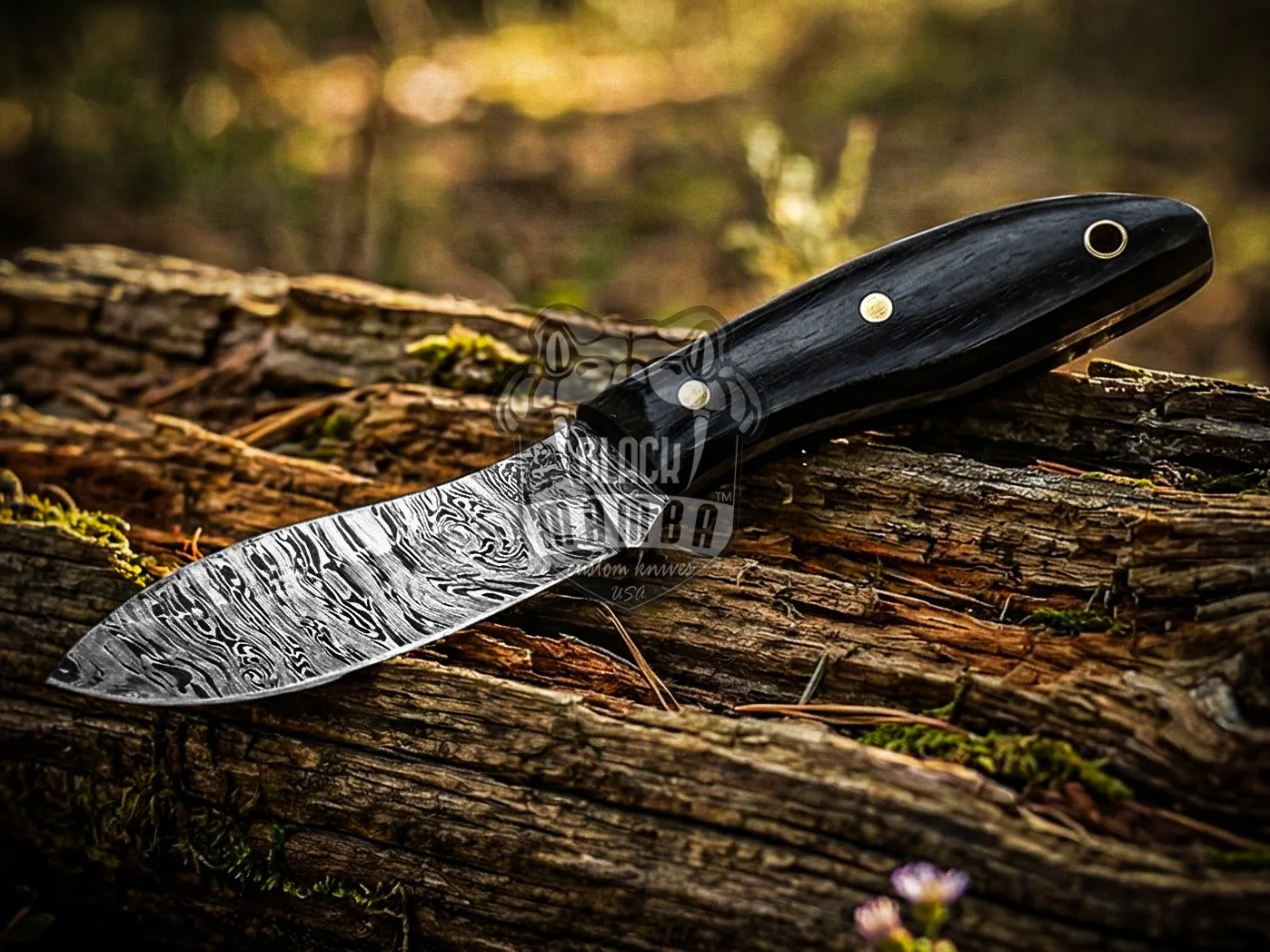 Jaguar - Damascus Hunting Knife, 7.5″ Overall - view 2