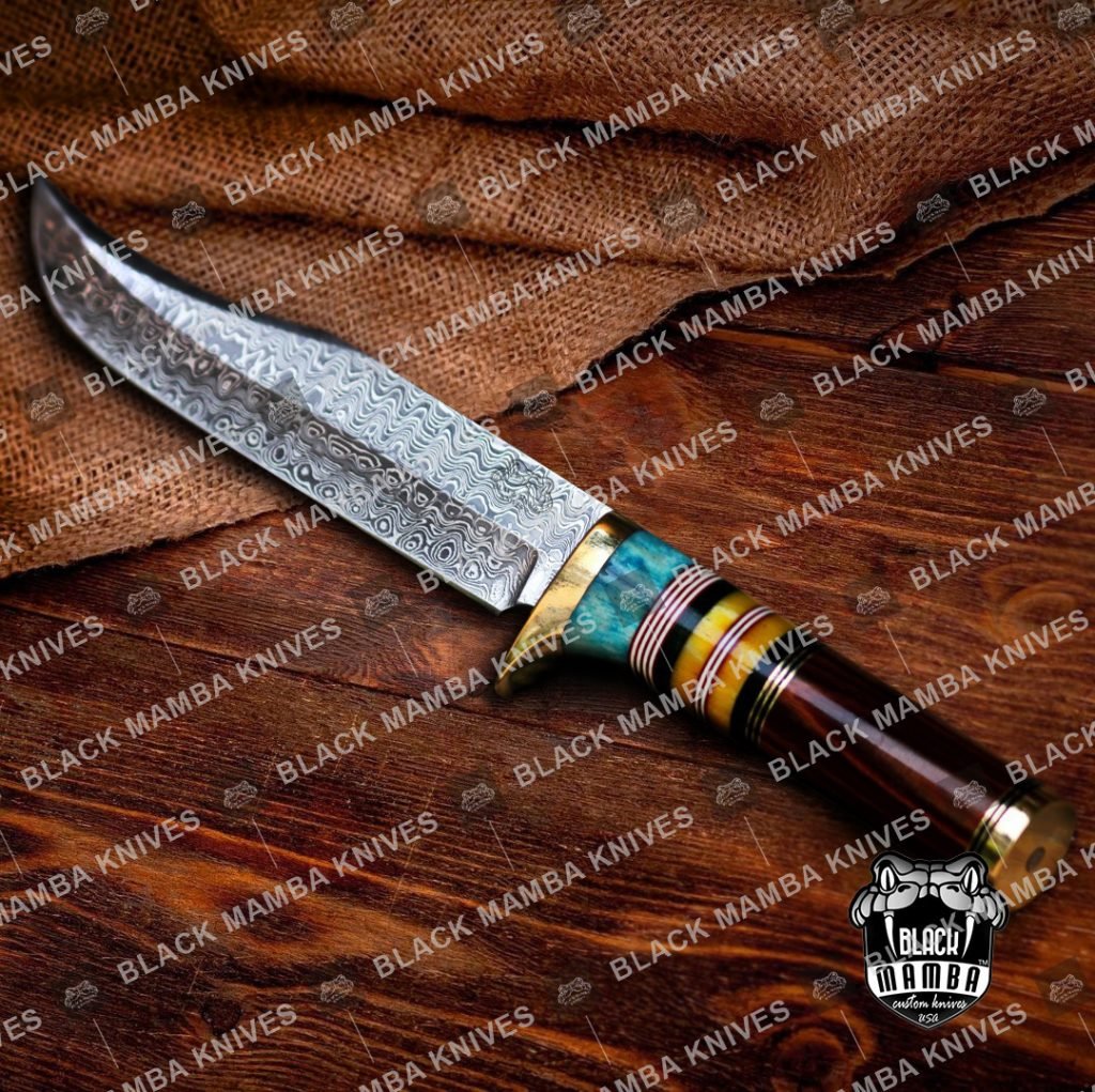 Black mamba knives BMK-105 Dragon Knife 12″ Long 7“ Blade ” 13oz Damascus steel Fixed Blade Hunting  Knife  Hand Made World Class knives USA MAde - Image 8