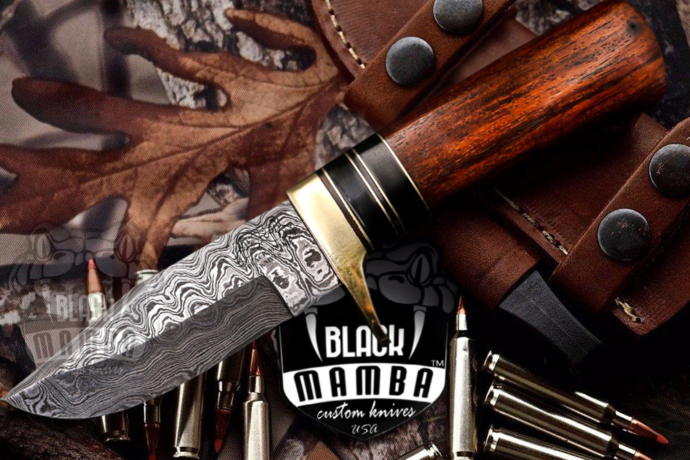 Black Mamba Knives Damascus Hunting Knives for Sale