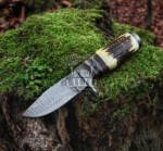 BMK-101 Eagle Knife 8.2″ Long 3.7″Blade ” 7.7oz Damascus Steel Fixed Blade Hunting Knife Black mamba Hand Made World Class knives USA Made