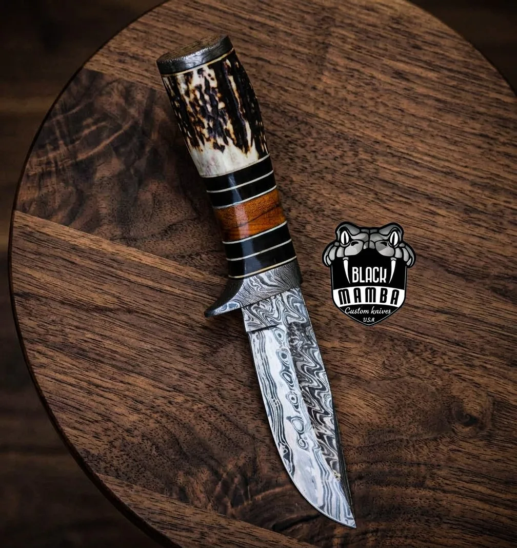 Bobcat - Damascus Hunting Knife, 9.8″ Overall