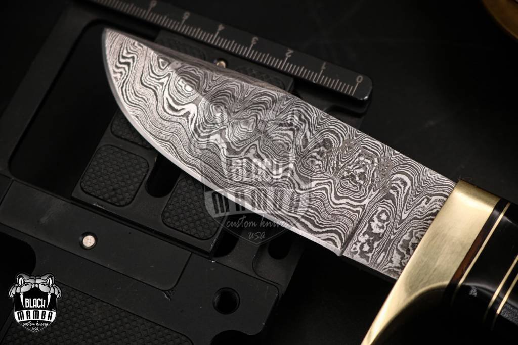 BMK-100 Hyena Knife 8.5″ Long 4″Blade ” 6.7oz Fixed Blade Hunting Damascus Steel Knife Black mamba Hand Made WorId Class knives USA Made - Image 10