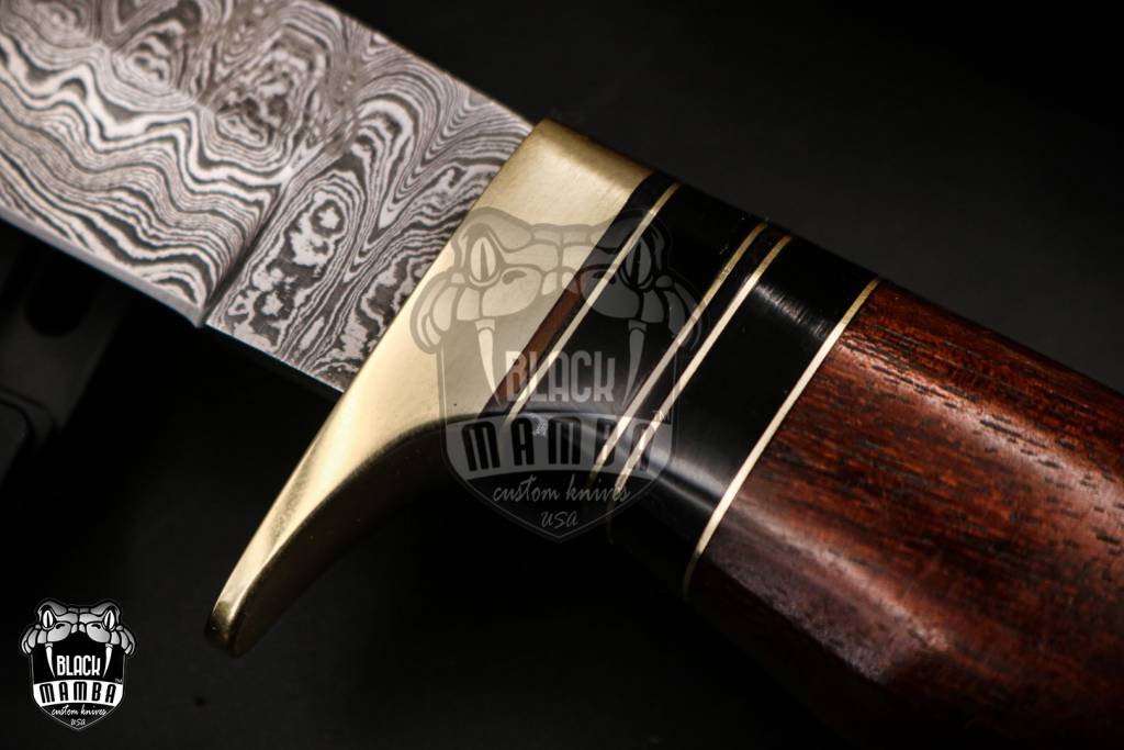BMK-100 Hyena Knife 8.5″ Long 4″Blade ” 6.7oz Fixed Blade Hunting Damascus Steel Knife Black mamba Hand Made WorId Class knives USA Made - Image 11