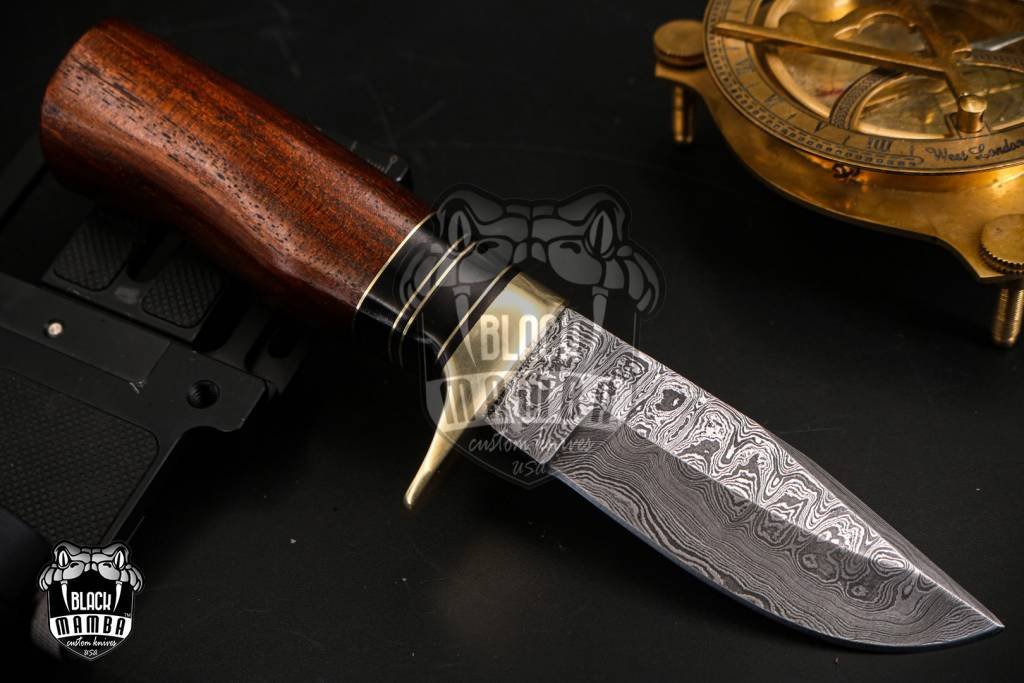 BMK-100 Hyena Knife 8.5″ Long 4″Blade ” 6.7oz Fixed Blade Hunting Damascus Steel Knife Black mamba Hand Made WorId Class knives USA Made - Image 13