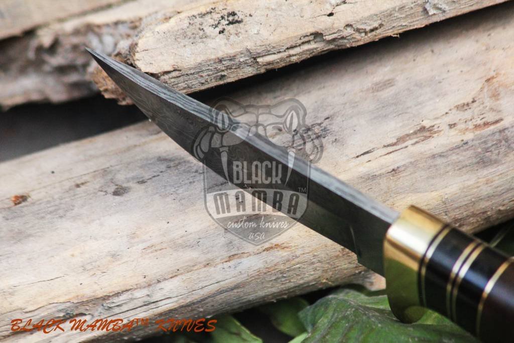 BMK-100 Hyena Knife 8.5″ Long 4″Blade ” 6.7oz Fixed Blade Hunting Damascus Steel Knife Black mamba Hand Made WorId Class knives USA Made - Image 7