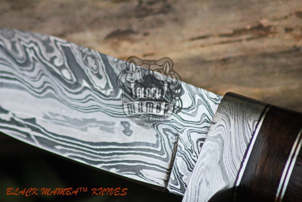BMK-101 Eagle Knife 8.2″ Long 3.7″Blade ” 7.7oz Damascus Steel Fixed Blade Hunting Knife Black mamba Hand Made World Class knives USA Made - Image 7