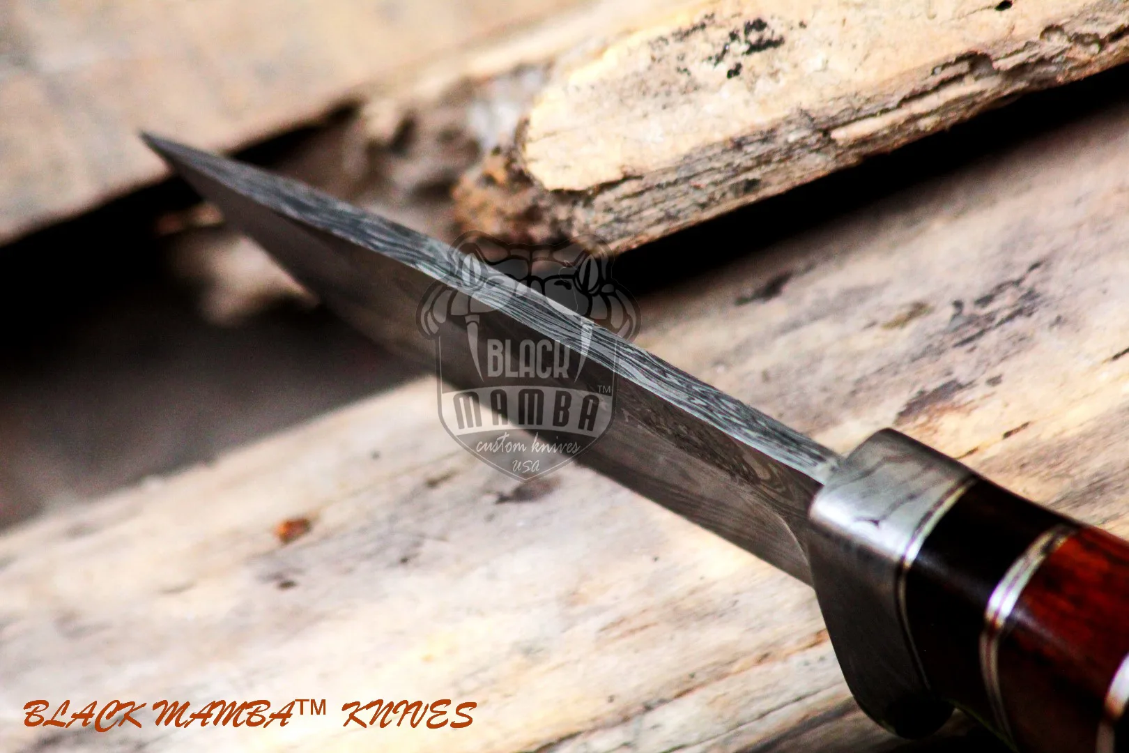 Eagle - Damascus Hunting Knife, 8.2″ Overall, Stag Handle - view 8