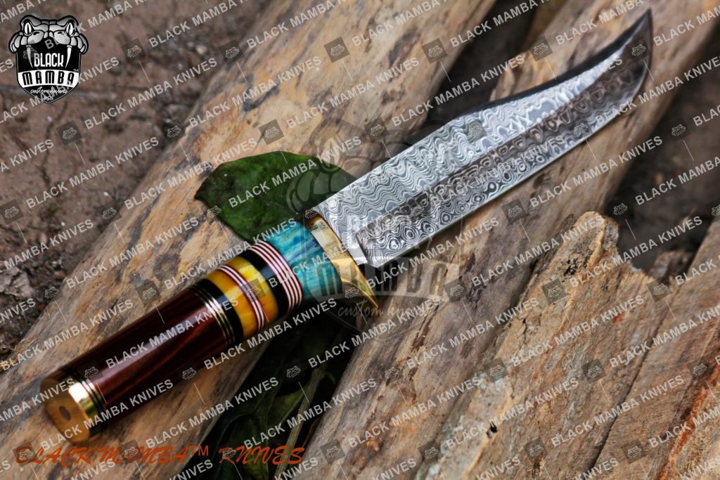 Black mamba knives BMK-105 Dragon Knife 12″ Long 7“ Blade ” 13oz Damascus steel Fixed Blade Hunting  Knife  Hand Made World Class knives USA MAde - Image 2