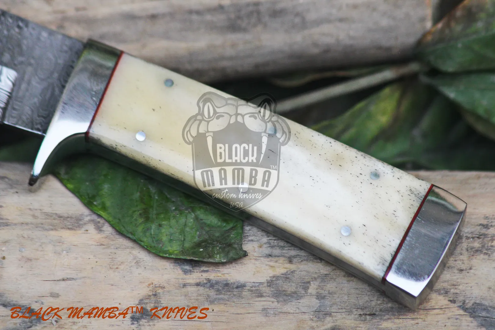 Great White - Damascus Hunting Knife, 11″ Overall - view 4