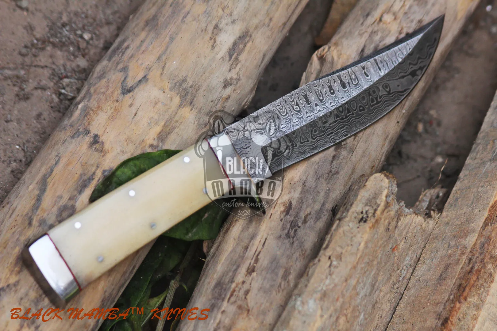 Great White - Damascus Hunting Knife, 11″ Overall - view 5