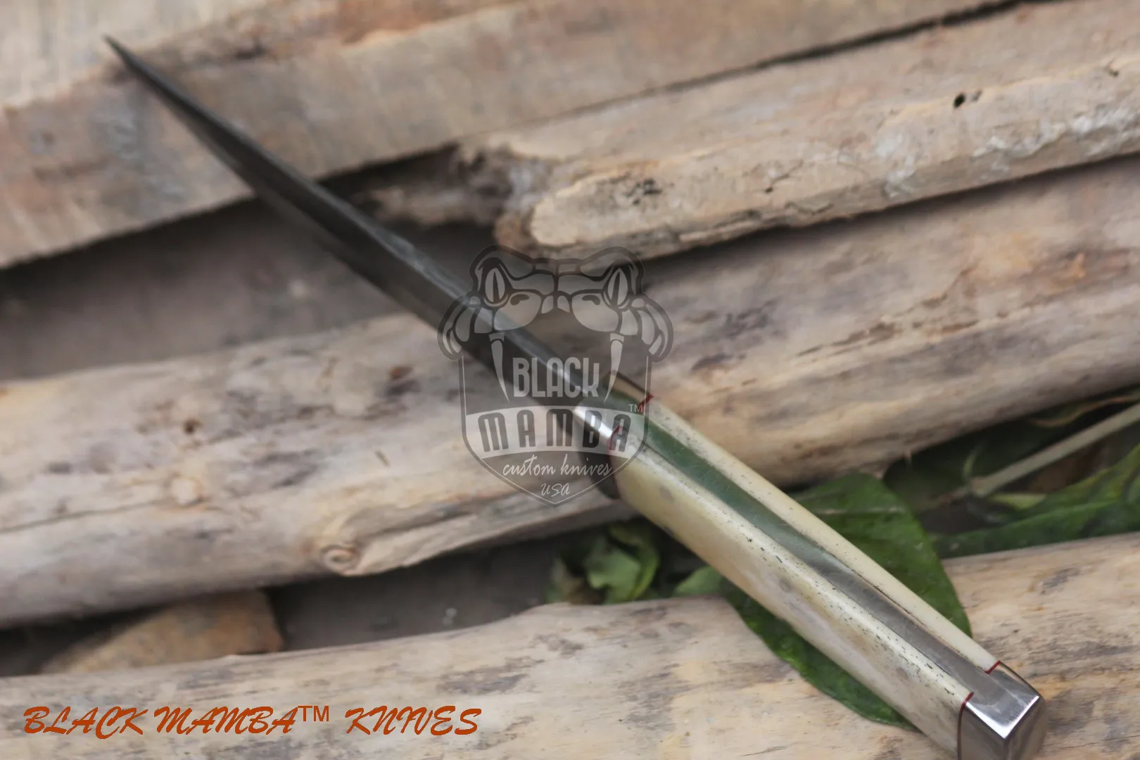 Great White - Damascus Hunting Knife, 11″ Overall - view 6