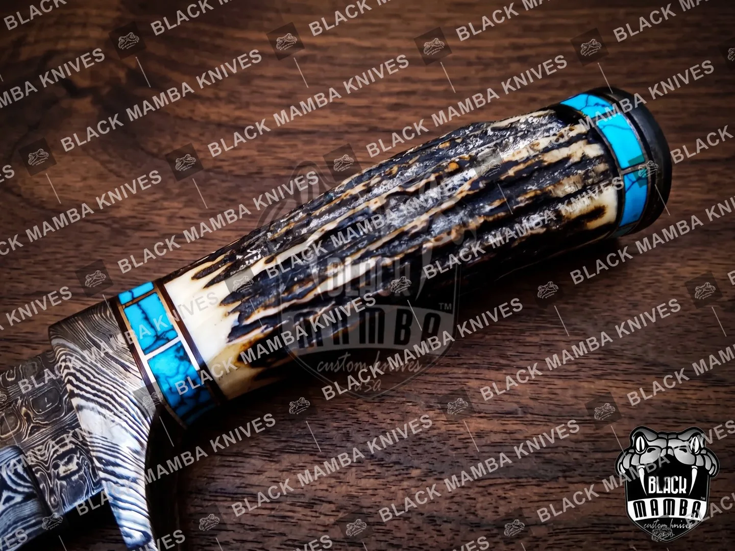 Persian Yuma - Damascus Hunting Knife, 9″ Overall | BMK-111 - view 5