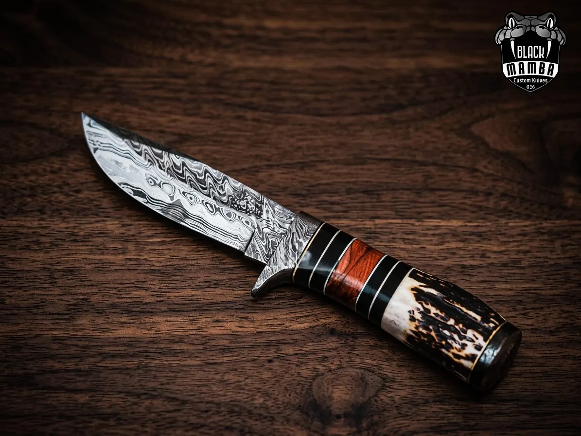 Bobcat - Damascus Hunting Knife, 9.8″ Overall - view 2