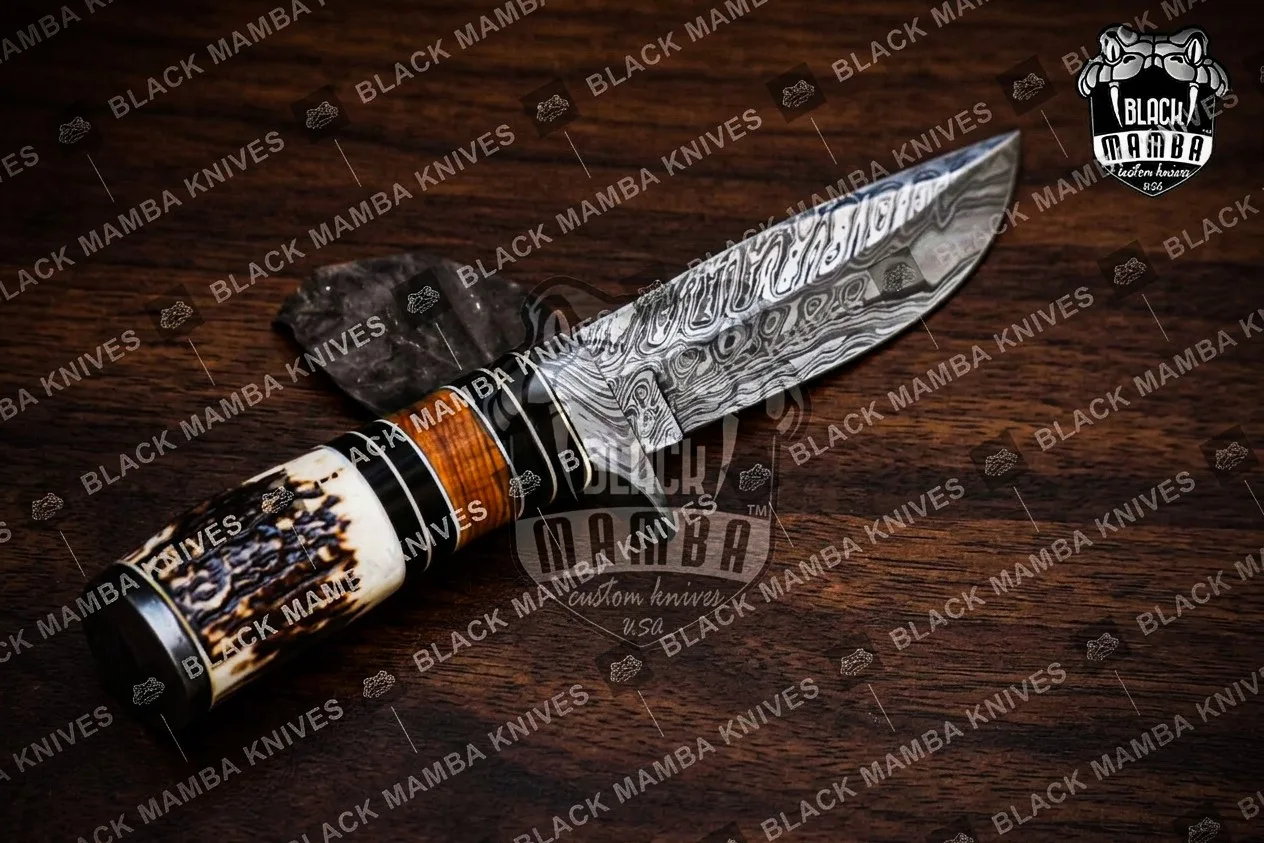 Bobcat - Damascus Hunting Knife, 9.8″ Overall - view 3