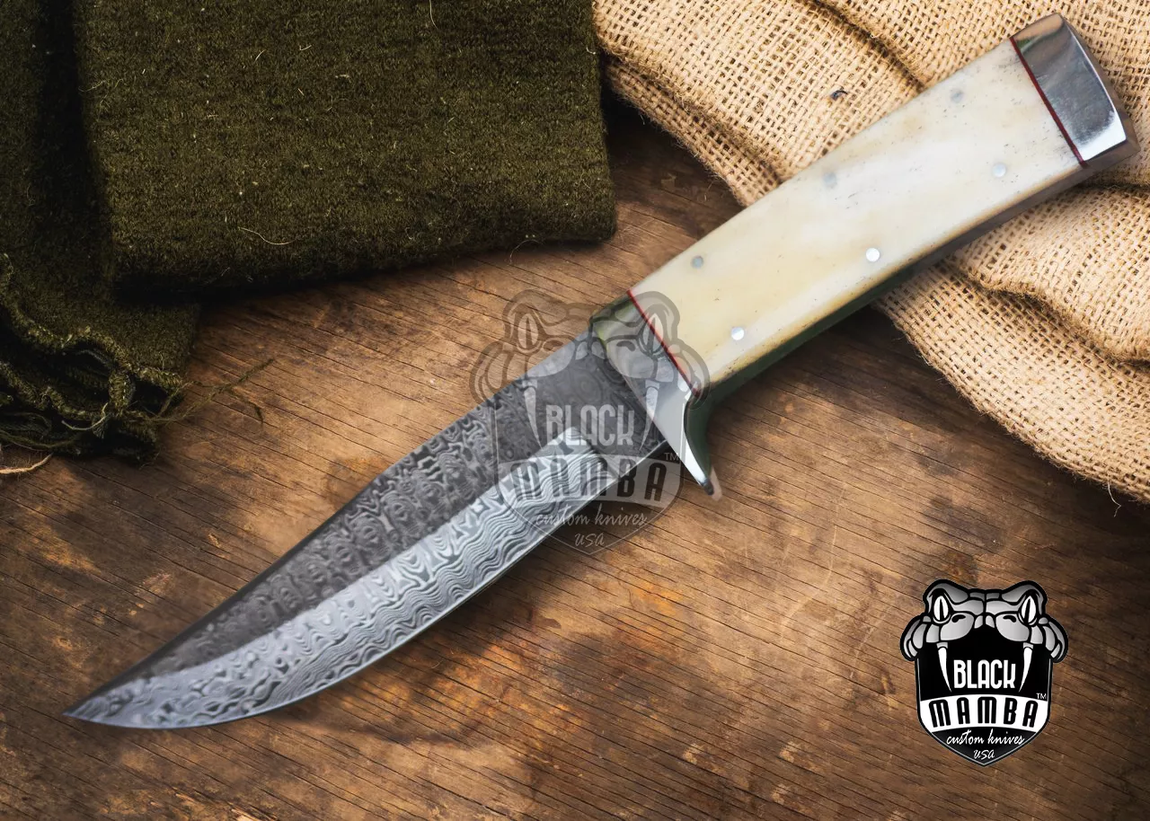 Great White - Damascus Hunting Knife, 11″ Overall