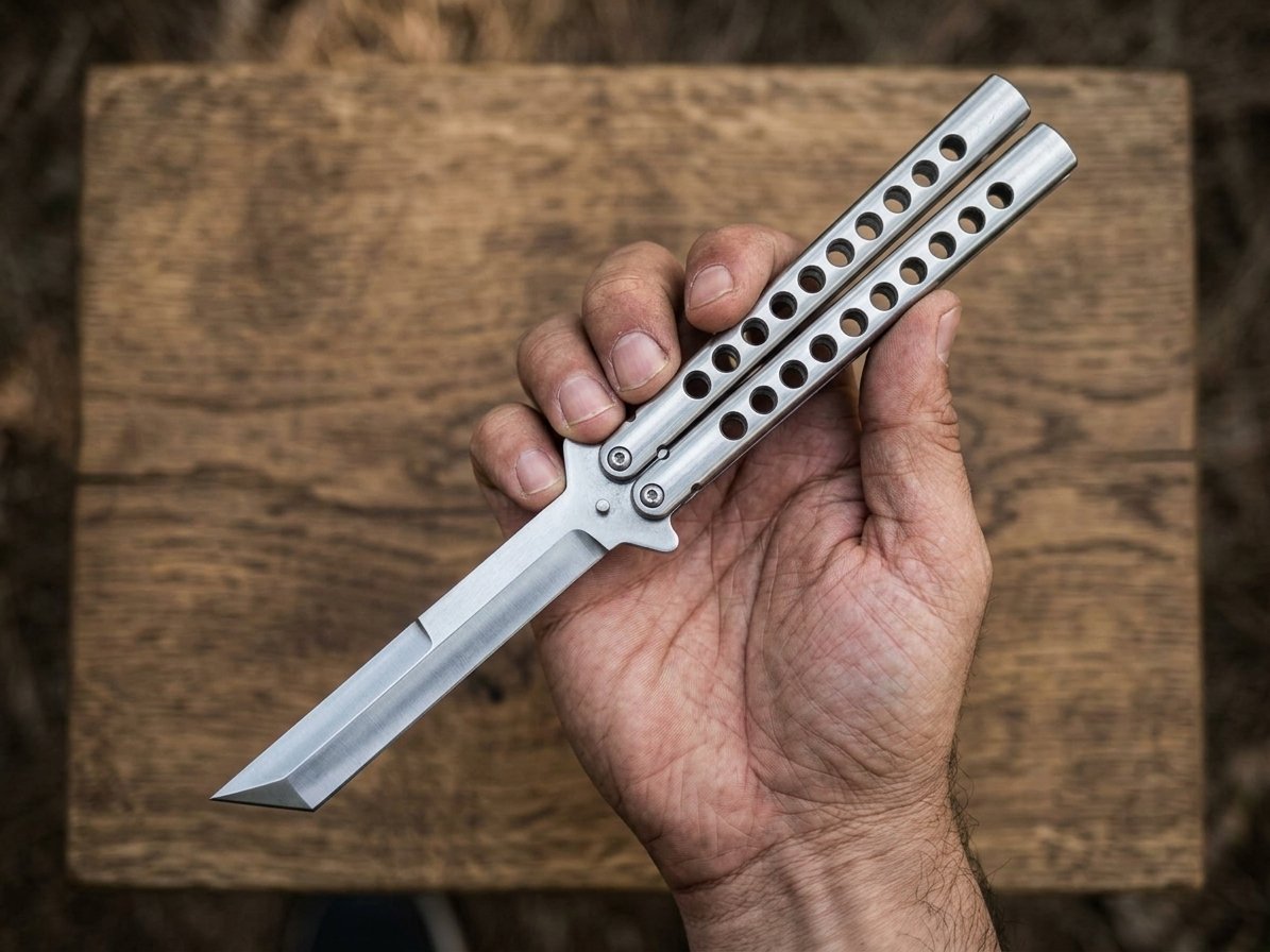 Brown Argus D2 Tool Steel Filipino Balisongs Butterfly Knife Black Mamba World Class Knives | BMK-405 - Image 4