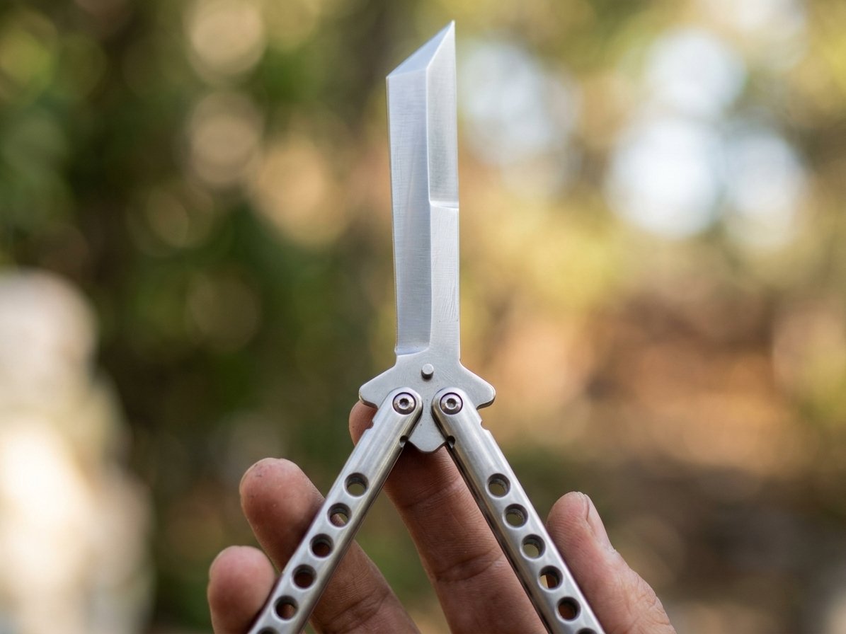 Brown Argus D2 Tool Steel Filipino Balisongs Butterfly Knife Black Mamba World Class Knives | BMK-405 - Image 3