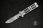 Silver Washed - Filipino Balisong Butterfly Knife, 12cm Blade