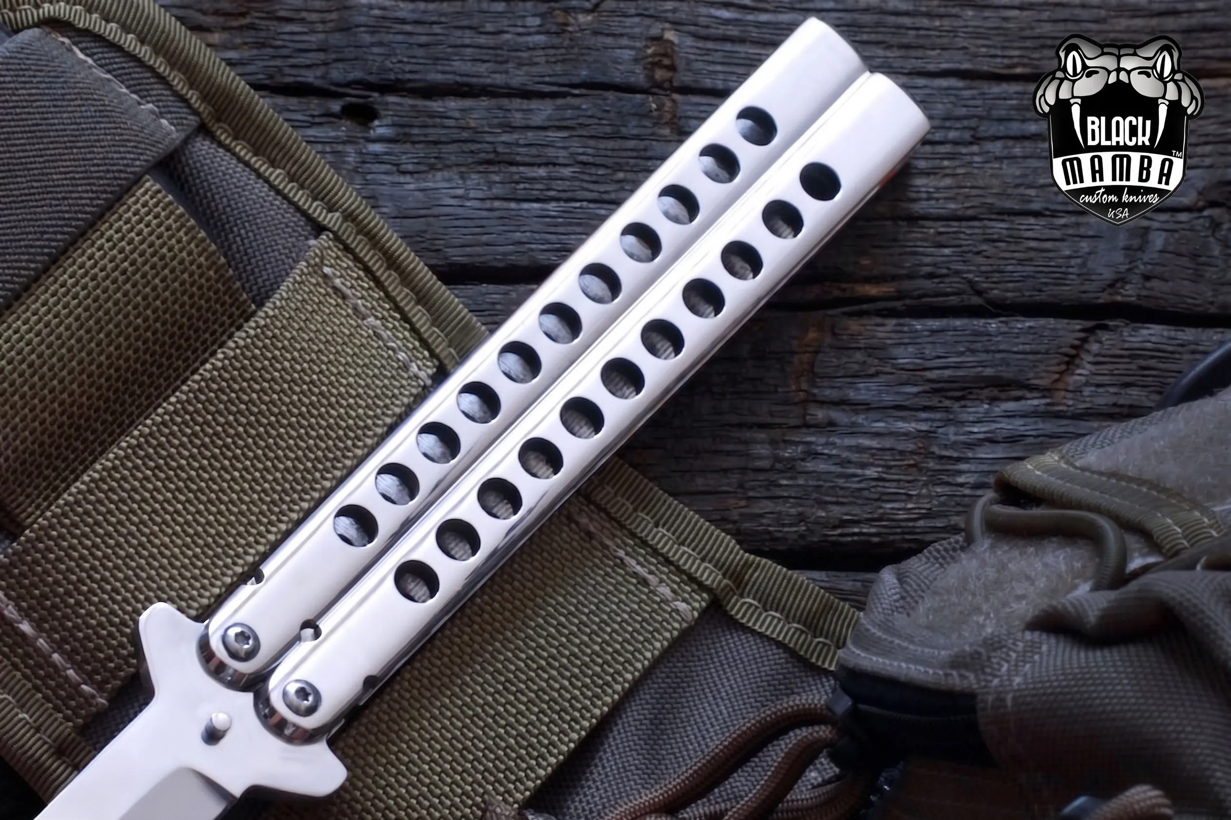 Brown Argus D2 Tool Steel Filipino Balisongs Butterfly Knife Black Mamba World Class Knives | BMK-405 - view 3