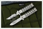 BMK-592 Adonis SET OF 2, 12cm"Blade High Carbon Filipino Balisongs butterfly Knife Black Mamba world class Knives