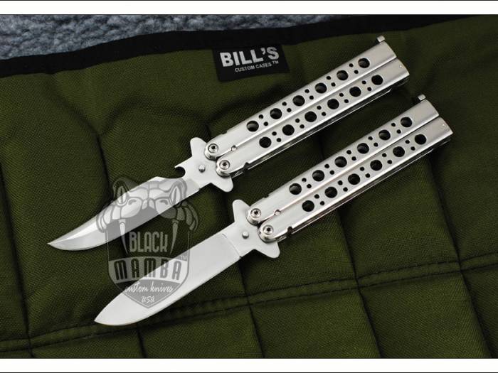 BMK-592 Adonis SET OF 2, 12cm"Blade High Carbon Filipino Balisongs butterfly Knife Black Mamba world class Knives