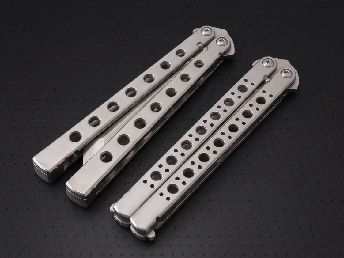 Hairstreak SET OF 2, 12cm"Blade High Carbon Filipino Balisongs Butterfly Snake Blade Knife by Black Mamba Knives | BMK-582 - Image 2