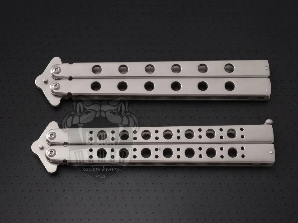Hairstreak SET OF 2, 12cm"Blade High Carbon Filipino Balisongs Butterfly Snake Blade Knife by Black Mamba Knives | BMK-582 - Image 4