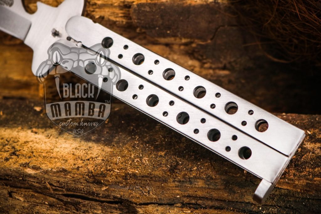 BMK-592 Adonis SET OF 2, 12cm"Blade High Carbon Filipino Balisongs butterfly Knife Black Mamba world class Knives - Image 4