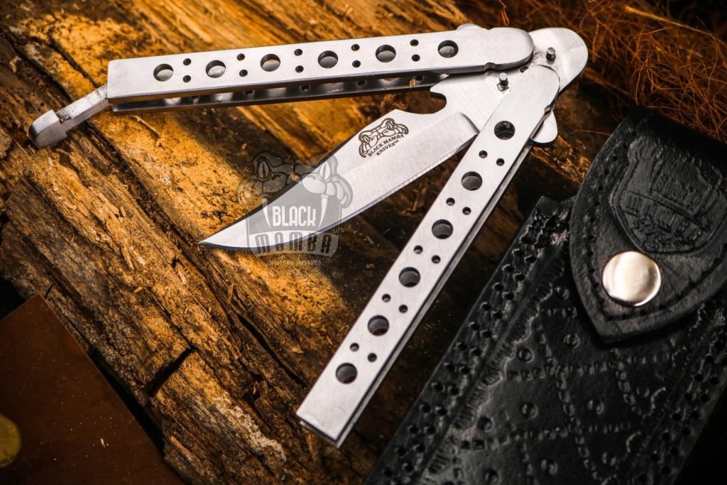 BMK-592 Adonis SET OF 2, 12cm"Blade High Carbon Filipino Balisongs butterfly Knife Black Mamba world class Knives - Image 6
