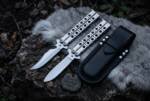 Adonis SET OF 2, 12cm"Blade High Carbon Filipino Balisongs Butterfly Knife Black Mamba World Class Knives | BMK-592