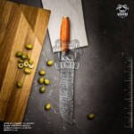 Bmk-113-R Molly Knife SERIES 13.5″ Long 8.2 “Blade ” 9.1 oz Razor Sharp Hand Made Damascus Steel Chef Knives Black Mamba Hand Made World Class Knives Made in USA