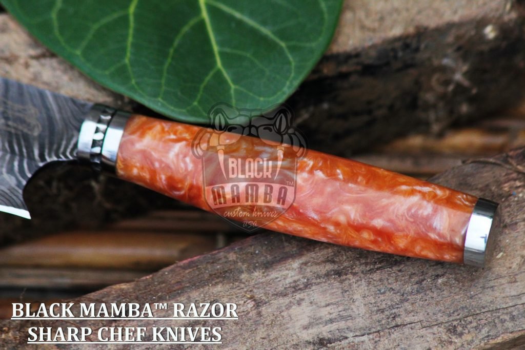 Bmk-113-R Molly Knife SERIES 13.5″ Long 8.2 “Blade ” 9.1 oz Razor Sharp Hand Made Damascus Steel Chef Knives Black Mamba Hand Made World Class Knives Made in USA - Image 3