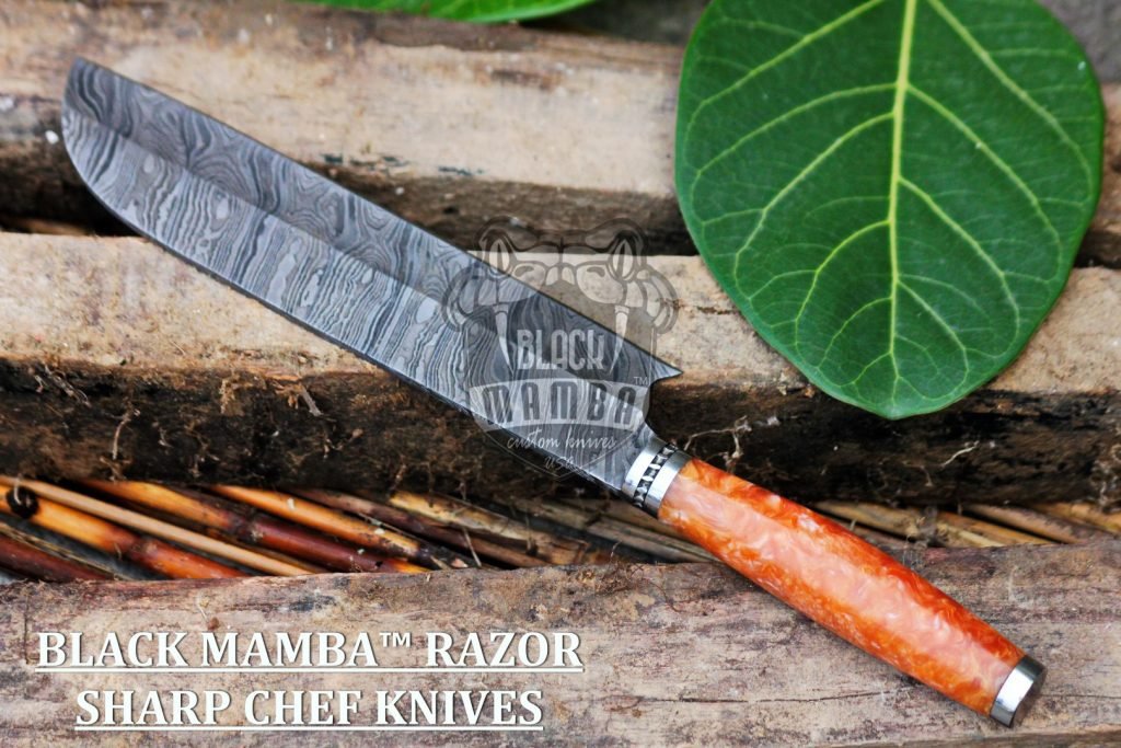 Bmk-113-R Molly Knife SERIES 13.5″ Long 8.2 “Blade ” 9.1 oz Razor Sharp Hand Made Damascus Steel Chef Knives Black Mamba Hand Made World Class Knives Made in USA - Image 6