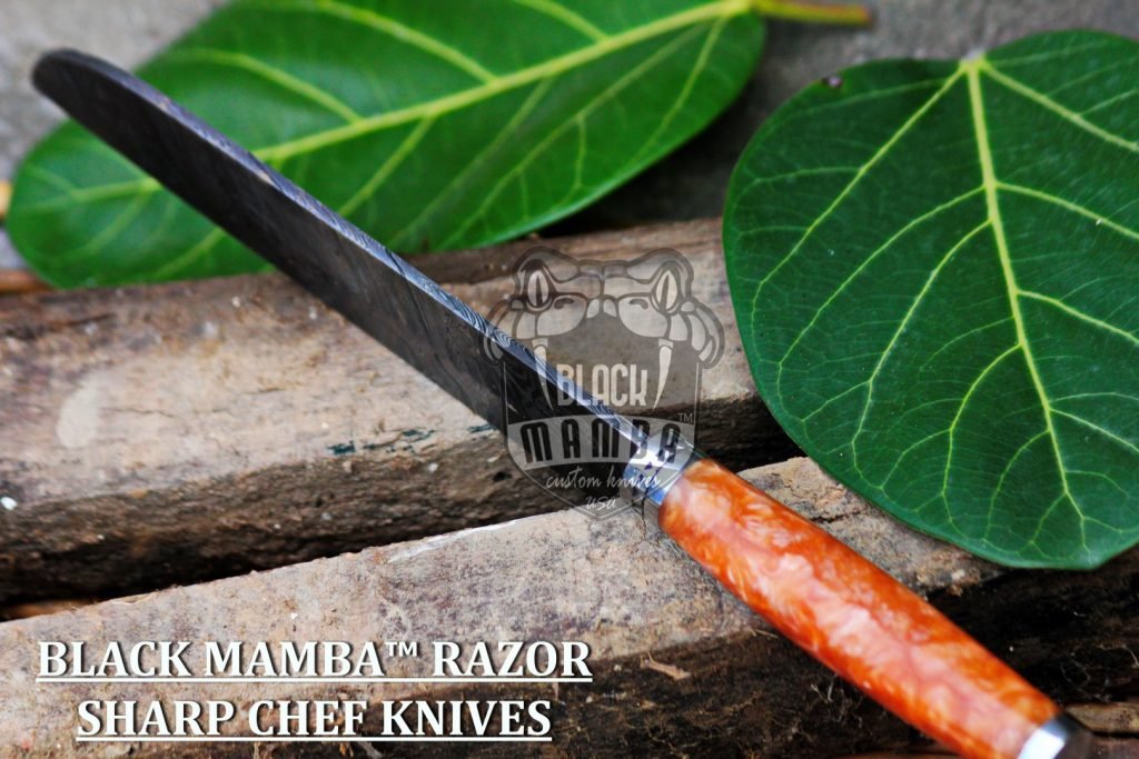 Bmk-113-R Molly Knife SERIES 13.5″ Long 8.2 “Blade ” 9.1 oz Razor Sharp Hand Made Damascus Steel Chef Knives Black Mamba Hand Made World Class Knives Made in USA - Image 7