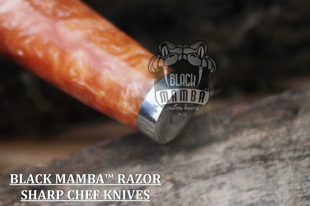 Bmk-113-R Molly Knife SERIES 13.5″ Long 8.2 “Blade ” 9.1 oz Razor Sharp Hand Made Damascus Steel Chef Knives Black Mamba Hand Made World Class Knives Made in USA - Image 9