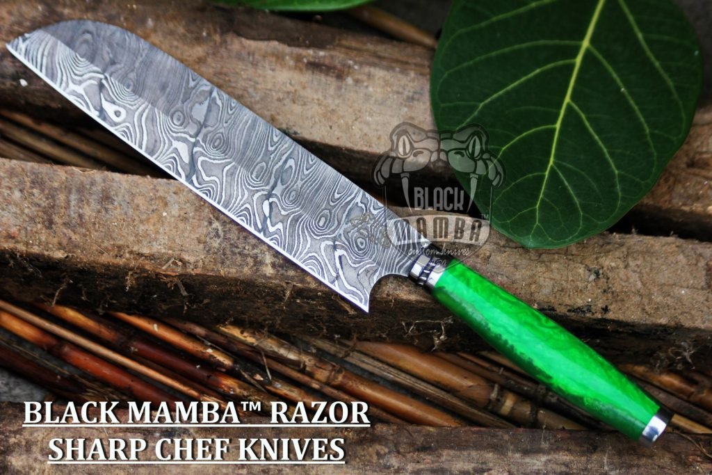 Bmk-113-g Fugu Knife SERIES 13″ Long 8 “Blade ” 10 oz Razor Sharp, Superb Edge Retention, Hand made Damascus professional Chefs Knives Kitchen Knives Black mamba Hand Made World Class knives - Image 3
