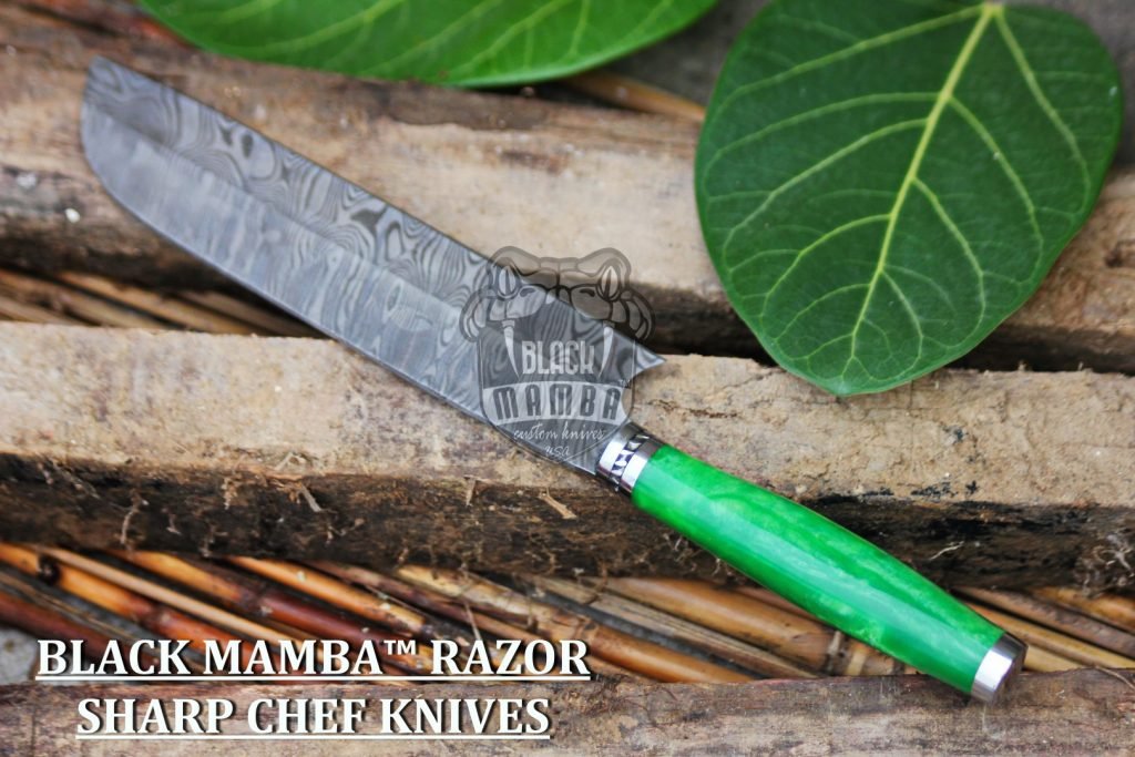 Bmk-113-g Fugu Knife SERIES 13″ Long 8 “Blade ” 10 oz Razor Sharp, Superb Edge Retention, Hand made Damascus professional Chefs Knives Kitchen Knives Black mamba Hand Made World Class knives - Image 8