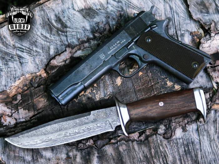 BMK-150 Yakushima Knife 12″ LONG 7″BLADE” 11.2 OZ Damascus Fixed Blade Hunting Bowie Skinner Survival Handmade knife Outdoor Bowie Damascus Knife Black mamba Hand Made World Class knives USA Made