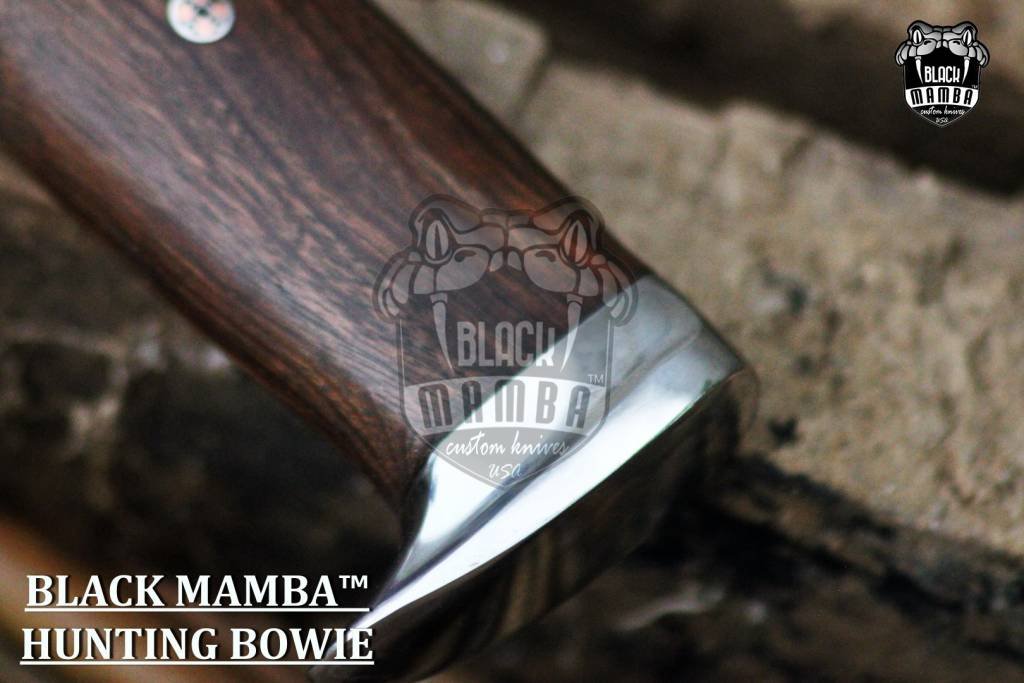 BMK-150 Yakushima Knife 12″ LONG 7″BLADE” 11.2 OZ Damascus Fixed Blade Hunting Bowie Skinner Survival Handmade knife Outdoor Bowie Damascus Knife Black mamba Hand Made World Class knives USA Made - Image 4