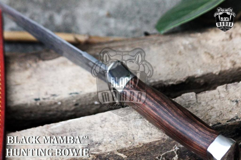 BMK-150 Yakushima Knife 12″ LONG 7″BLADE” 11.2 OZ Damascus Fixed Blade Hunting Bowie Skinner Survival Handmade knife Outdoor Bowie Damascus Knife Black mamba Hand Made World Class knives USA Made - Image 7