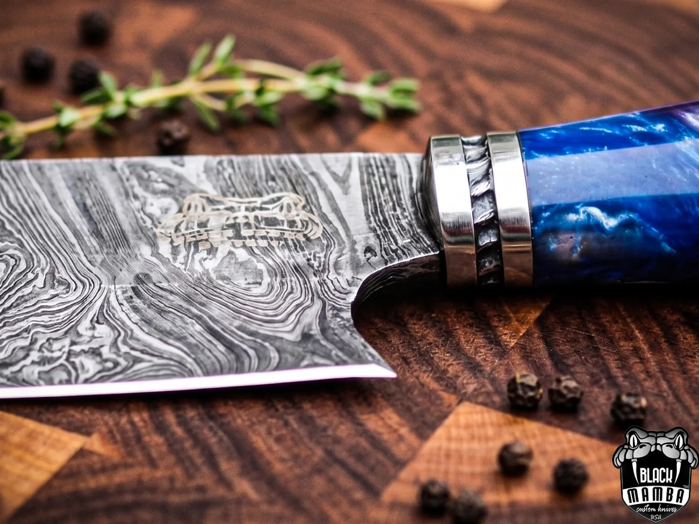 Siamese - Damascus Chef Knife, 13.5″ Overall - view 5