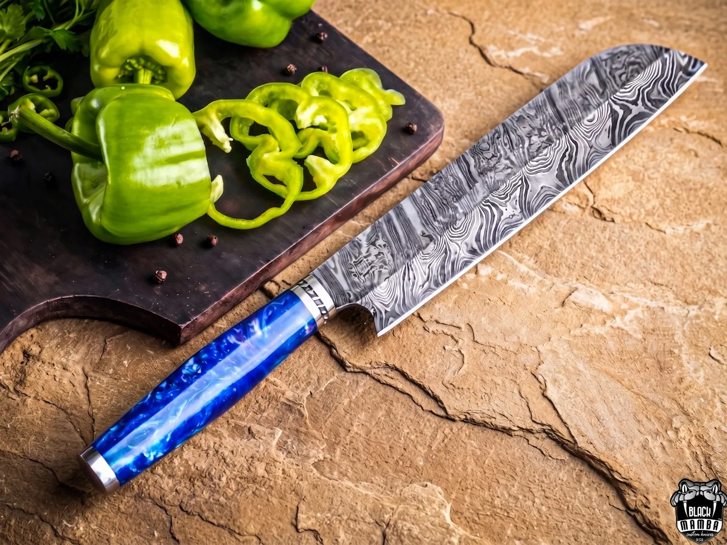 Siamese - Damascus Chef Knife, 13.5″ Overall