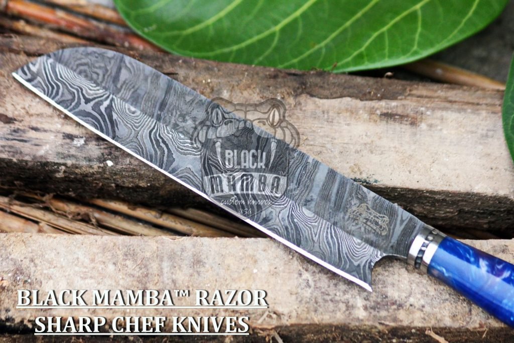 BMK-113-B Siamese Knife 13.5 Long 8.2 Blade 9.1 oz Razor Sharp Hand Made Damascus Steel Chef Knife - Image 2
