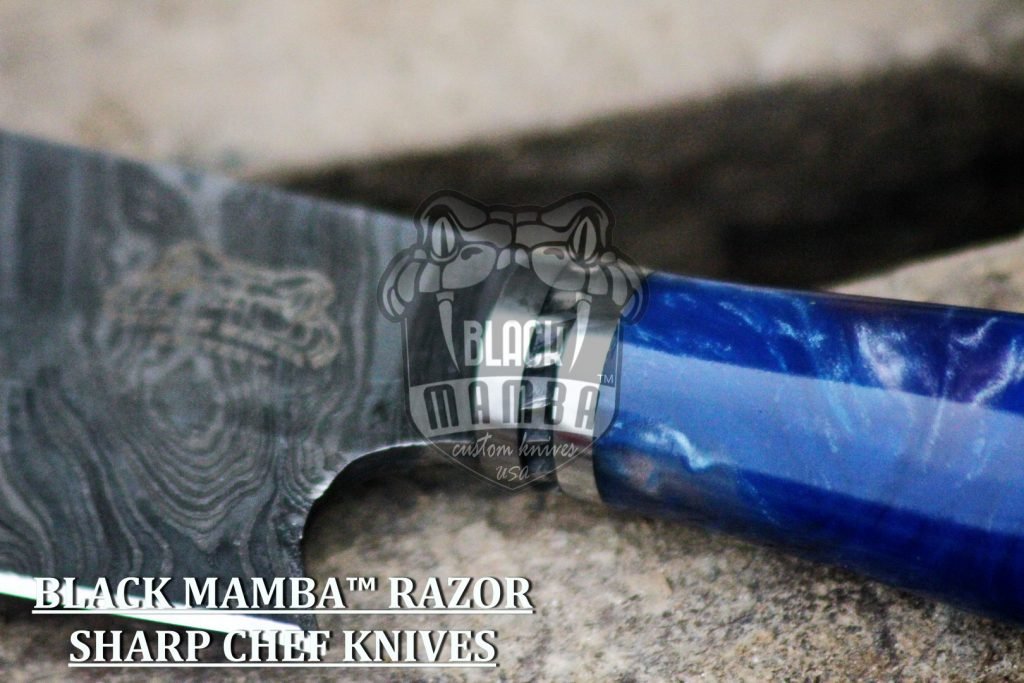 BMK-113-B Siamese Knife 13.5 Long 8.2 Blade 9.1 oz Razor Sharp Hand Made Damascus Steel Chef Knife - Image 4