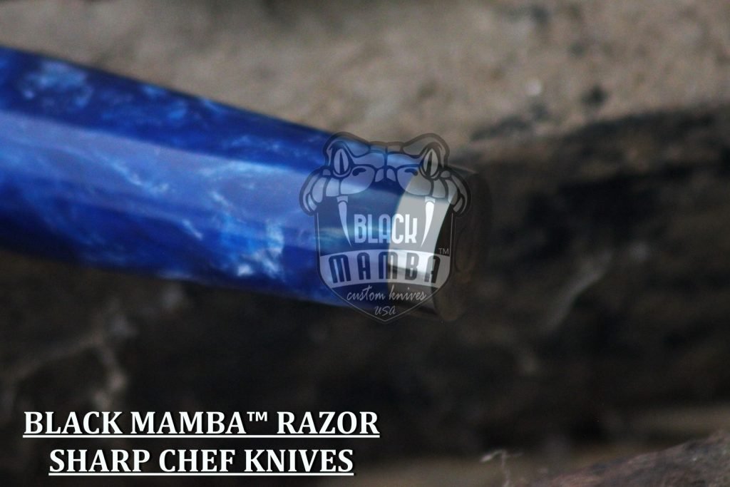 BMK-113-B Siamese Knife 13.5 Long 8.2 Blade 9.1 oz Razor Sharp Hand Made Damascus Steel Chef Knife - Image 5