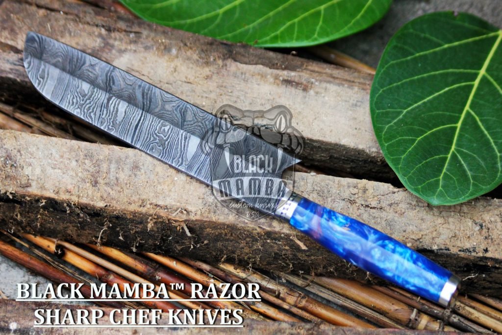 BMK-113-B Siamese Knife 13.5 Long 8.2 Blade 9.1 oz Razor Sharp Hand Made Damascus Steel Chef Knife - Image 6