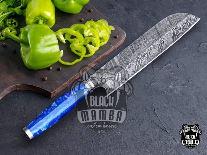 BMK-113-B Siamese Knife 13.5 Long 8.2 Blade 9.1 oz Razor Sharp Hand Made Damascus Steel Chef Knife