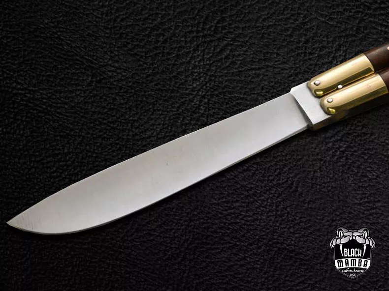Filipino Balisong Butterfly Knife - Brass & Buffalo Horn - view 4