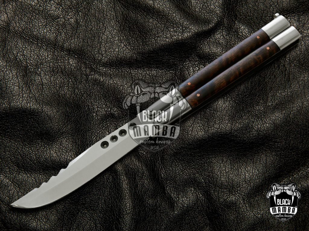 BMK-469 D2 tool steel Filipino Balisongs butterfly Stainless Steel rose wood Inserts black Mamba knives world class knives