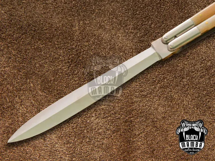 D2 Steel Balisong Butterfly Knife – Bone Handle | BMK-454 - view 3